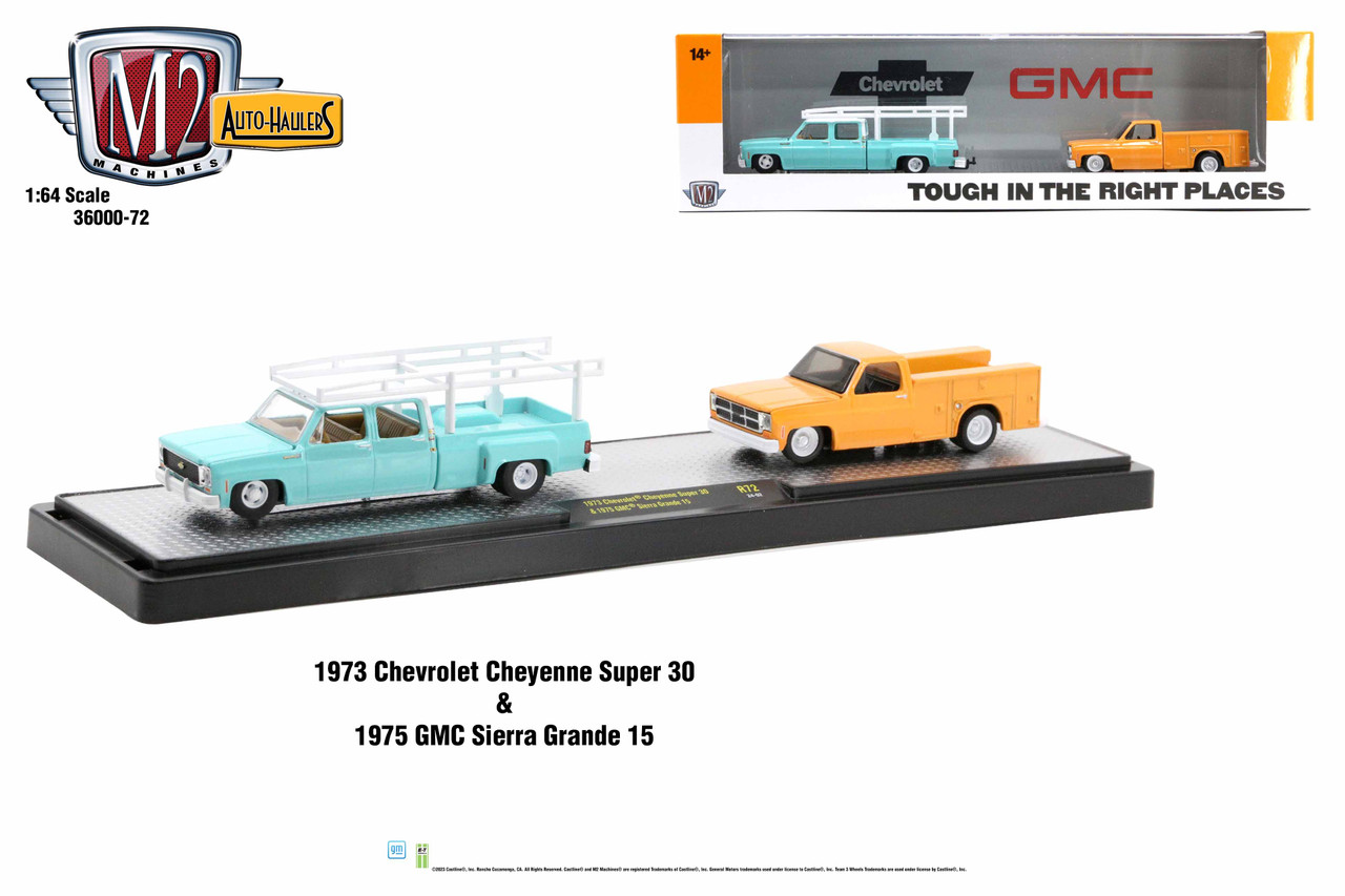 M2 Machines Auto Hauler 72 1973 Chevrolet Cheyenne Super 30 1975